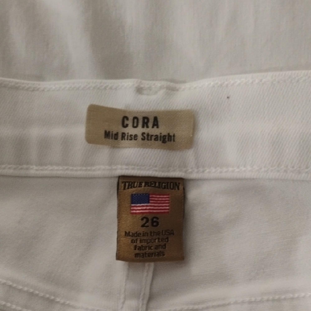 True Religion White Flare & Wide Leg Jeans